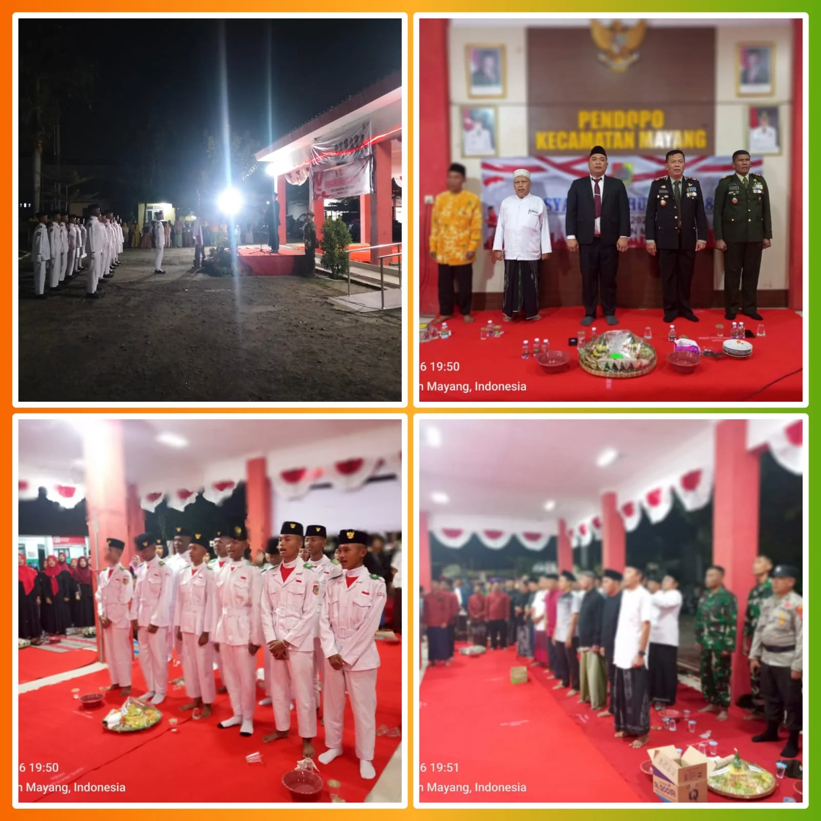 Pengukuhan dan Tasyakuran Paskibra Kecamatan Mayang dalam Rangka HUT RI ke-80